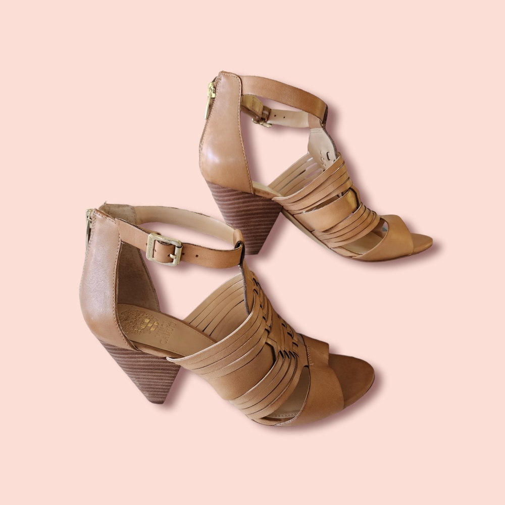 Vince Camuto Sandy Lane, New Vachetta, strapped sandle with heel